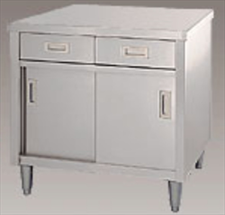 Tủ làm việc bằng thép không gỉ SUS304, có ngăn kéo 1200 x 600 x 800mm AS ONE 3-4023-03 ED-12060